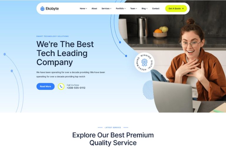 Ekobyte - BT Hizmetleri ve Teknoloji WordPress Teması