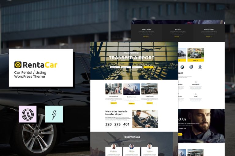 Rentacar - Araba Kiralama / Listeleme WordPress Teması
