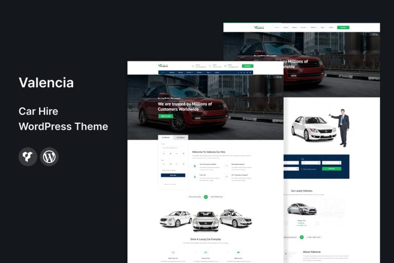 Valencia - Araba Kiralama WordPress Teması