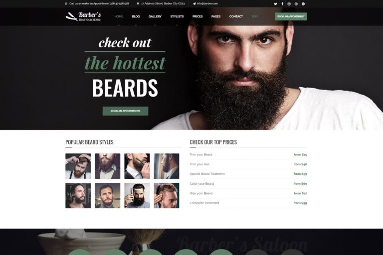 Berber - Berberler ve Kuaförler için WordPress Teması