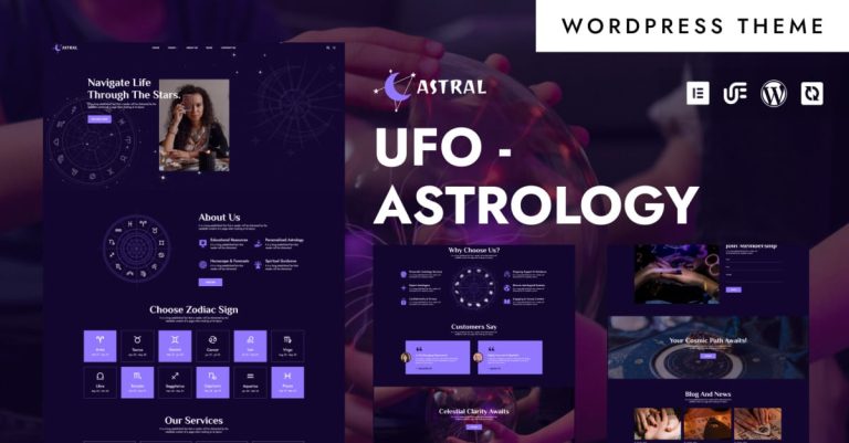 AstralVibe - Astroloji ve Burç Yorumları WordPress Elementor Teması