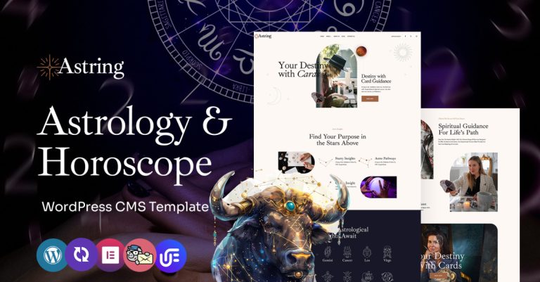 Astring - Astroloji ve Burçlar WordPress Elementor Teması
