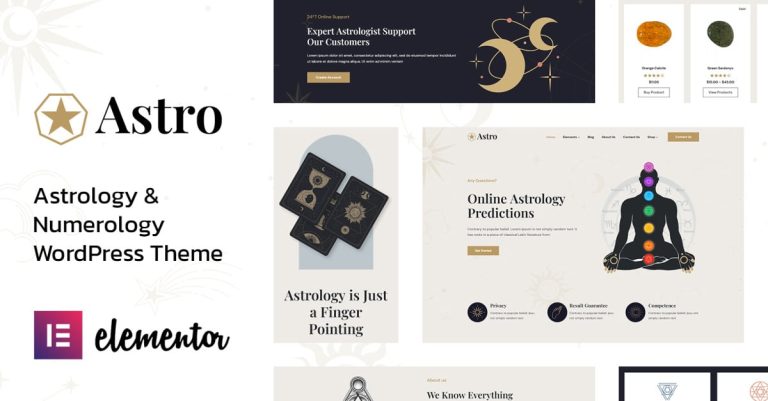 Astro - Burçlar ve Astroloji WordPress Teması