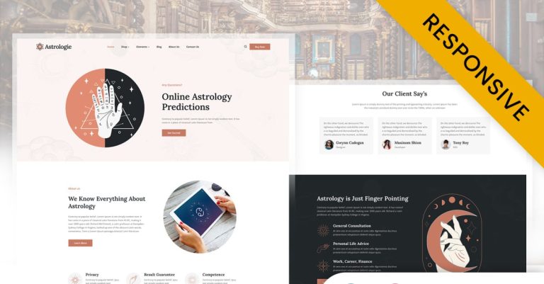 Astroloji - Burçlar, Astroloji Elementor Wordpress Duyarlı Tema