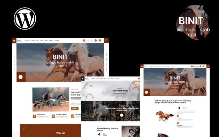 Binit Equestrian At binicilik okulu WordPress teması