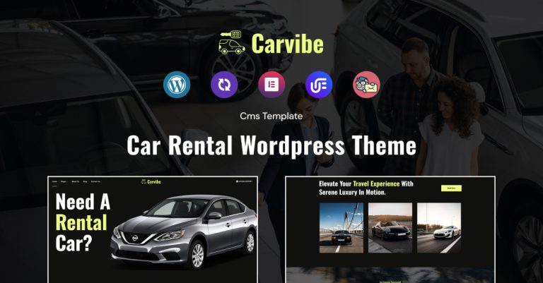 Carvibe - Araba Kiralama WordPress teması