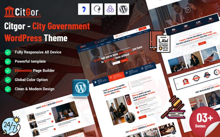Citgor - Şehir Hükümeti WordPress Teması