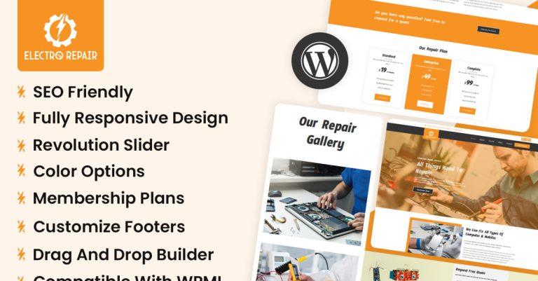 Elektro Tamiri - Elektronik ve Bilgisayar Tamiri Hizmeti WordPress Teması