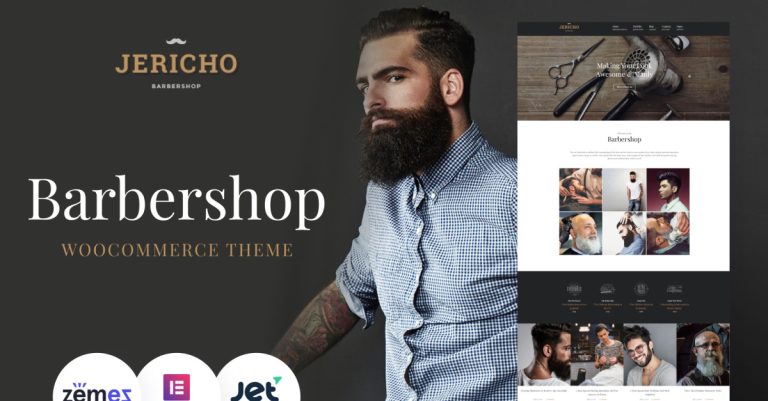 Jericho - Berber Dükkanı Modern WordPress Teması