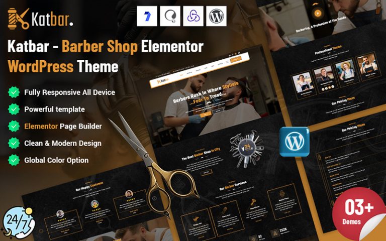 "Katbar - Berber Elementor WordPress Teması"