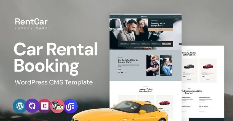 RentCar - Araç Kiralama Çok Amaçlı WordPress Elementor Teması